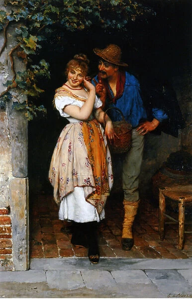 Couple Courting, 1887 (oil on canvas)