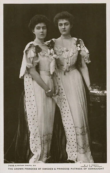The Crown Princess of Sweden and Princess Patricia of Connaught (b  /  w photo)