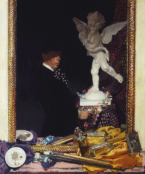 Myself and Cupid, 1910 (oil on canvas)