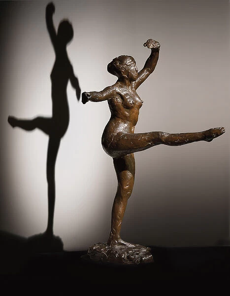Dancer, Fourth Position Front, on Left Leg, Third Study, c. 1882-1885; c