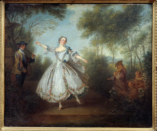 The dancer Marie Anne Cuppi (1710-1770) called the dancing Camargo
