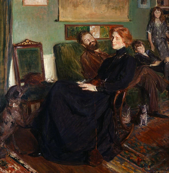 Daniel, Marianne, Francois and Leon Halevy, 1910 (oil on canvas)
