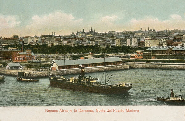 Darsena docks, Puerto Madero, Buenos Aires, Argentina (coloured photo)