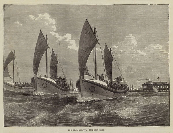 The Deal Regatta, Life-Boat Race (engraving)