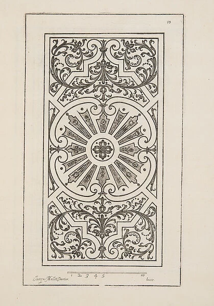 Design for Parterre, from Theatre des Plans et Jardinages, pub. 1652 (engraving)