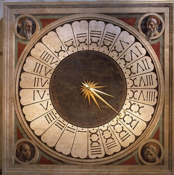Dial of the clock of the Cathedral Santa maria del Fiore in Florence