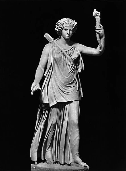 Diana Lucifera (marble) (b  /  w photo)