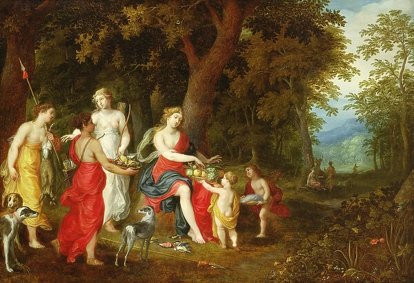 Diana and Her Maidens, after the hunt, 1626 (oil on panel)