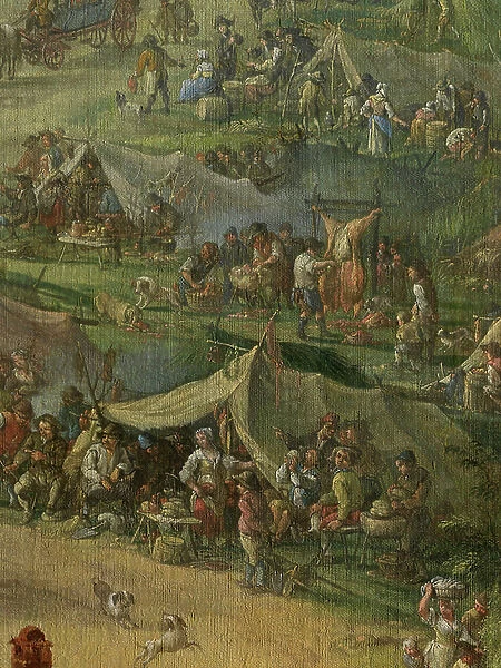 Detail of Digging of the Ghent Canal (oil on canvas)
