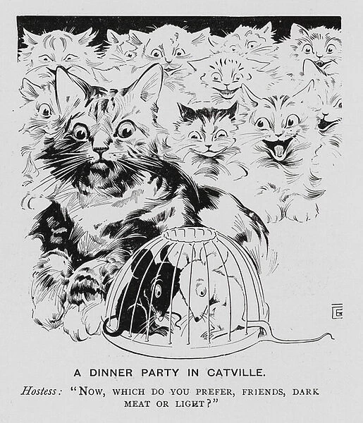 A Dinner Party in Catville (litho)
