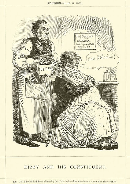 Dizzy and his Constituent (engraving)