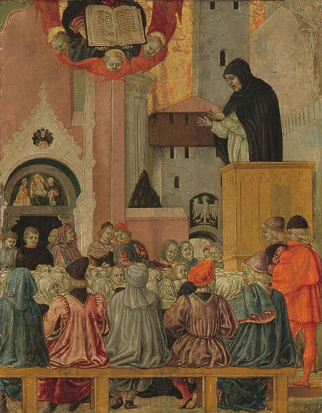 A Dominican Preaching, c. 1470 ( tempera on poplar panel)