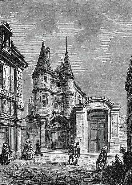 Door of the hotel Soubise, rue du Chaume (engraving)