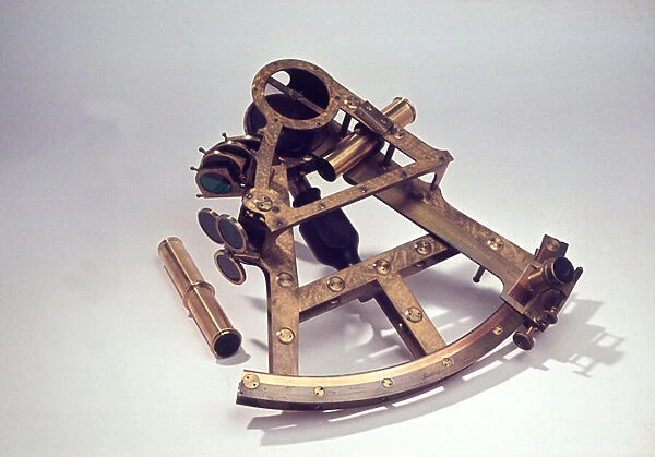 Double-framed bridge sextant, c. 1780 (brass & wood)