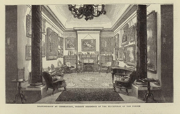 Drawing Room at Chiselhurst (engraving)