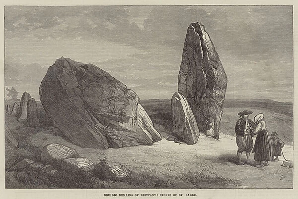 Druidic Remains of Brittany, Stones of St Barbe (engraving)