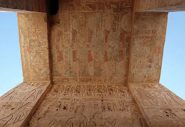 Eagles symbolizing Upper and Lower Egypt, Temple of Horus, Edfu