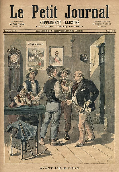 Before the election, illustration from Le Petit Journal, Supplement Illustre