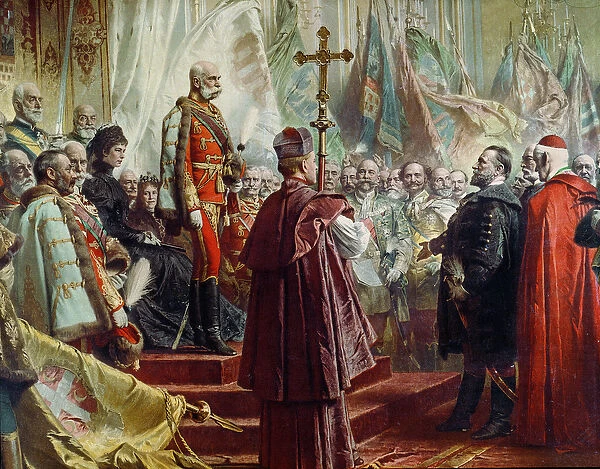 Emperor Franz Joseph I (1830-1916) and Empress Elizabeth (1837-98) in Budapest
