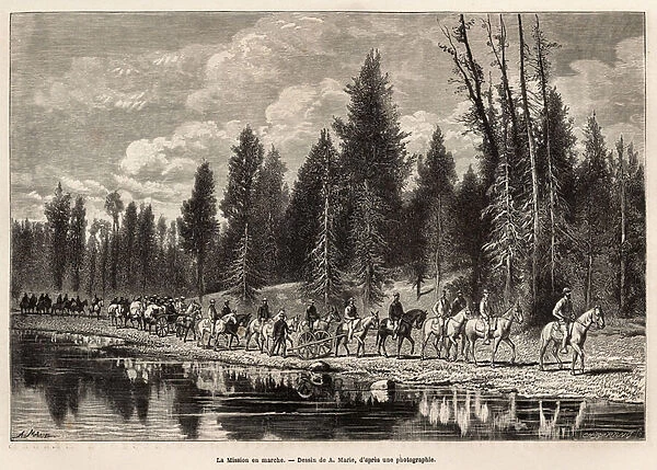 The entire geographic mission, en route to Mount Hayden, along the Henri River