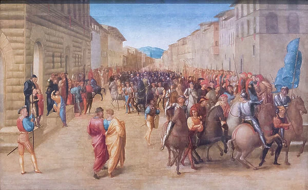 Entrance of Charles VIII to Florence, 1515-17 circa, (oil on canvas)