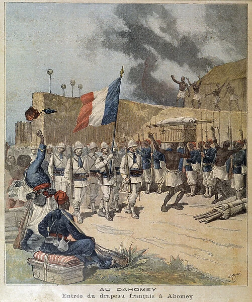 Entrance of the French flag at Abomey (Dahomey = Benin today) - couv