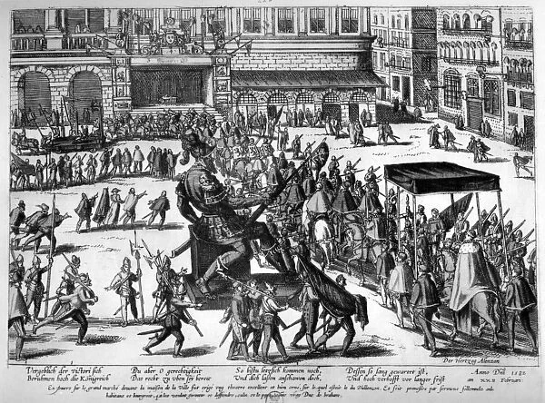 Entry of Hercule Francois of France, duke of Alencon (1554-84) in Antwerp, 19th February 1582