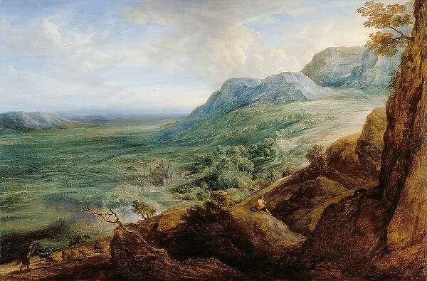 The Escorial, from a Foothill of the Guadarrama Mountains (oil on panel)