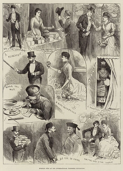 Evening Fete at the International Fisheries Exhibition (engraving)