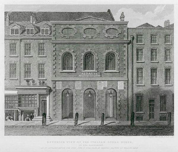 Exterior View of the Italian Opera House, in the Haymarket (engraving)