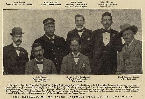The Extradition of Jabez Balfour, Some of his Guardians (b  /  w photo)