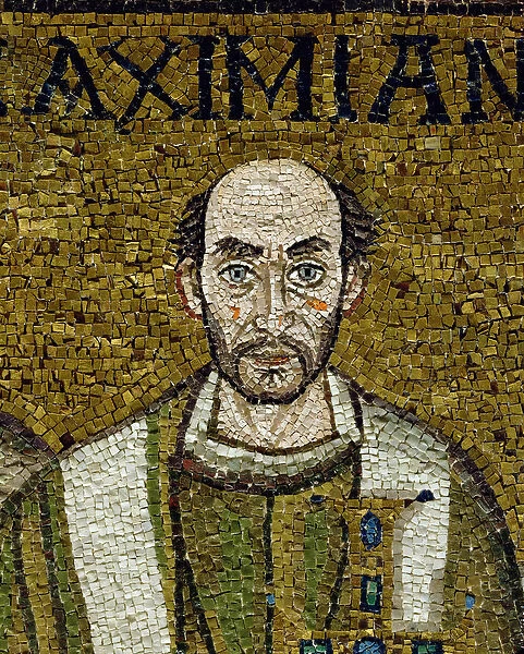 The face of Massimiano (mosaic)