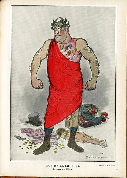Fantasio, 1911_12_1 - Illustration of A Barrere (1874-1931): Theatre, Medaille - Actor