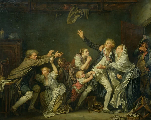 The Fathers Curse or The Ungrateful Son, 1777 (oil on canvas)