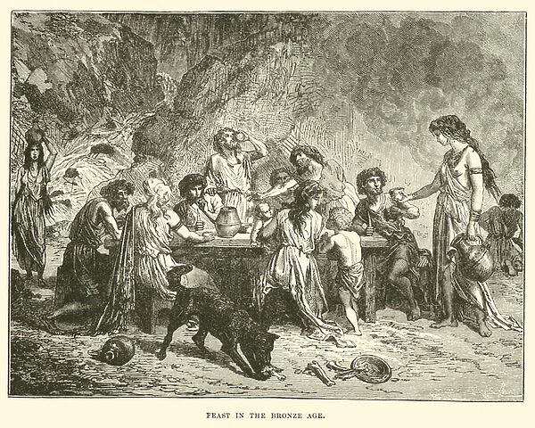 Feast in the Bronze Age (engraving)