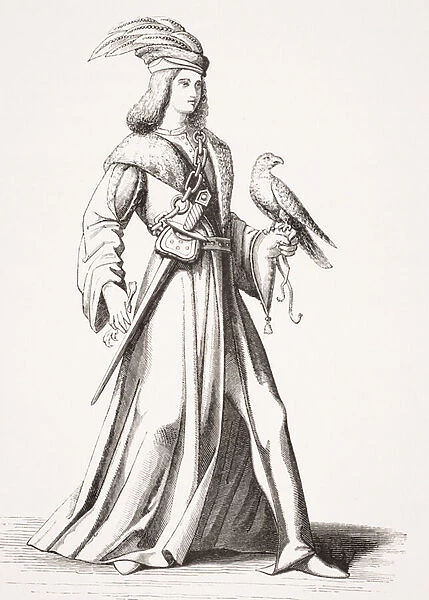 A fifteenth century noble of Provence, after an illustration in '