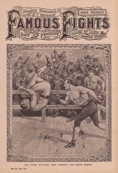 The fight between Phil Sampson and Simon Byrne (litho)