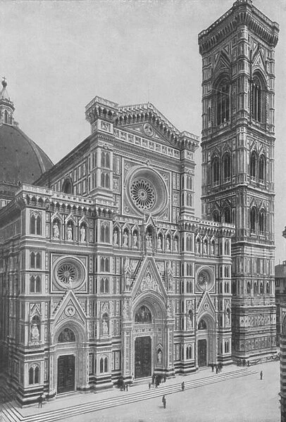 Firenze, Duomo e Campanile (b  /  w photo)
