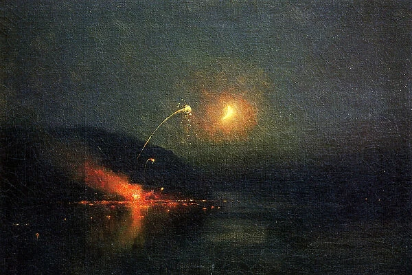 Fireworks Across the Potomac, 1902 (oil on canvas)