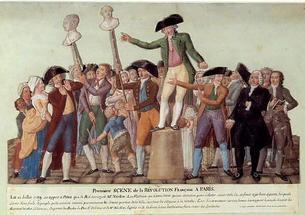 First scene of the French revolution in Paris: on 12  /  07  /  1789