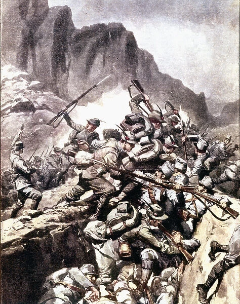 First World War: 'clashes between Italian alpine hunters (alpino or alpini