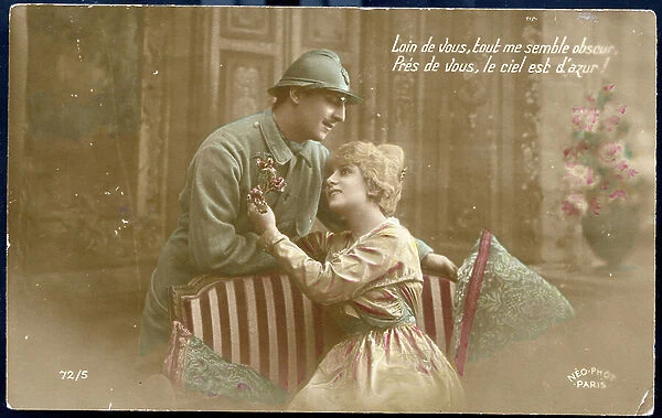 First World War: France, The Permissionary's Visit to His Fiance, 1916