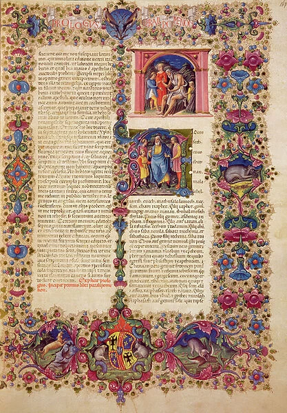 Fol. 167r First Book of Chronicles, from the Borso d Este Bible. Vol 1 (vellum)