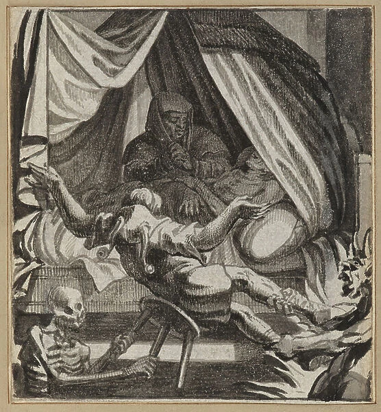The Fool Who Does Not Turn To Another's Death, 1660-86 (brush and Indian ink on paper)