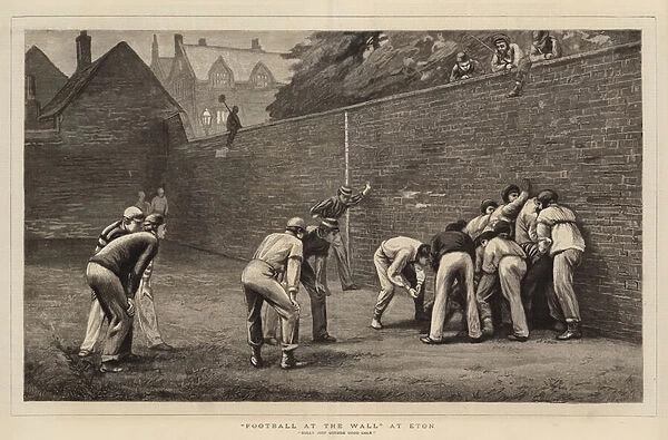 'Football at the Wall'at Eton (engraving)