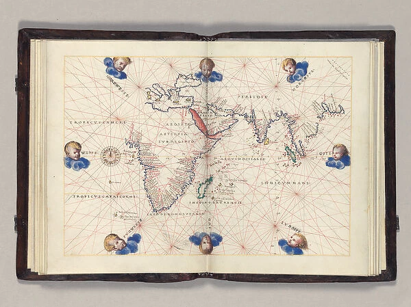 Fos. 11v-12r Chart 3: Indian Ocean, Portolan atlas of the world, Venice, c