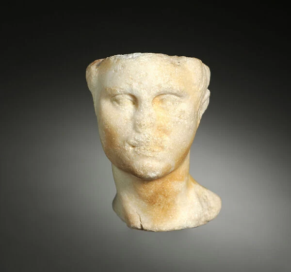 Fragment: head of a man (marble)