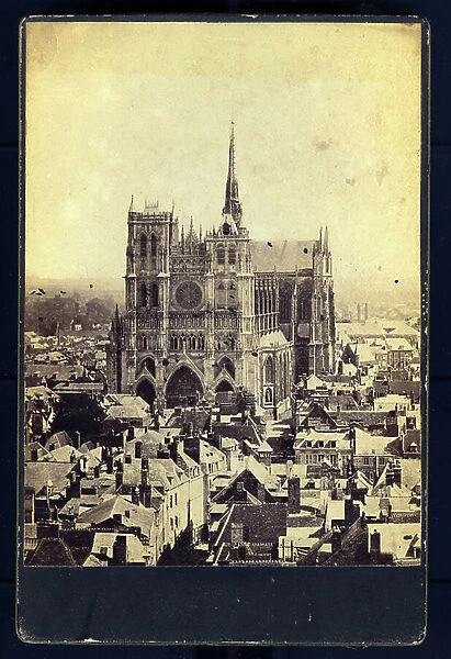 France, Picardy, Somme (80), Amiens: La cathedrale Notre Dame d'Amiens, 1885