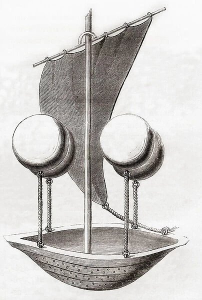 Francesco Lana de Terzis flying boat concept c. 1670