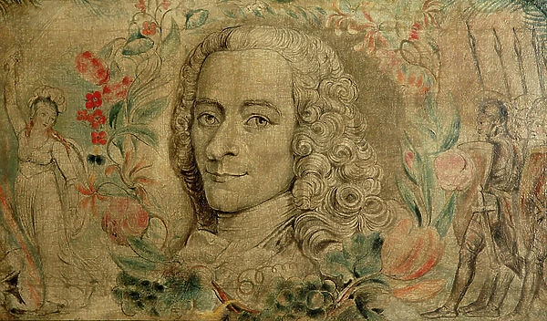 Francois Marie Arouet de Voltaire, c. 1800 (tempera on canvas)
